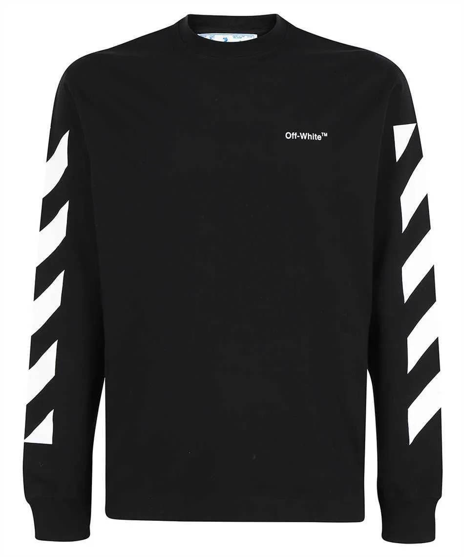 Off-White  |Crew Neck Pullovers Unisex Street Style Long Sleeves Cotton