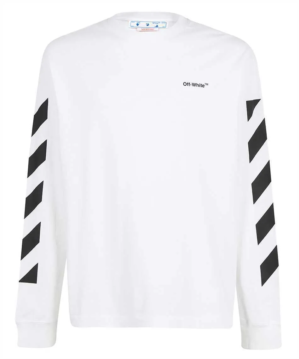 Off-White  |Crew Neck Pullovers Unisex Street Style Long Sleeves Cotton