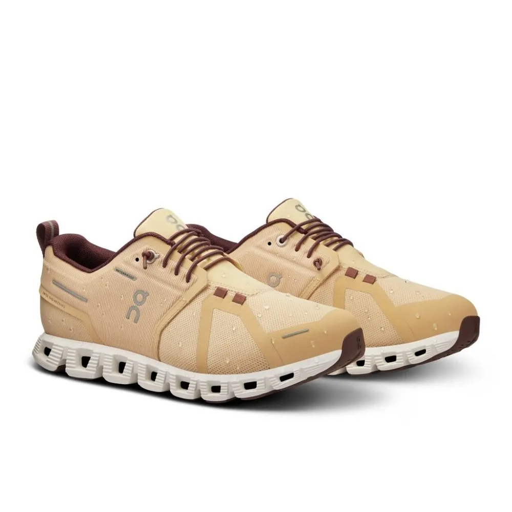 On Women's Cloud 5 Waterproof - Savannah/Ivory