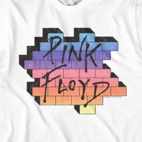 Pink Floyd Rainbow Wall on White