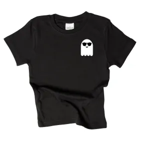 Pocket Ghost Cool Halloween Organic Cotton Toddler Shirt or Bodysuit / Black