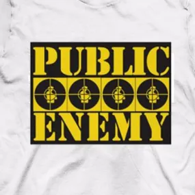 Public Enemy Yellow Logo on White