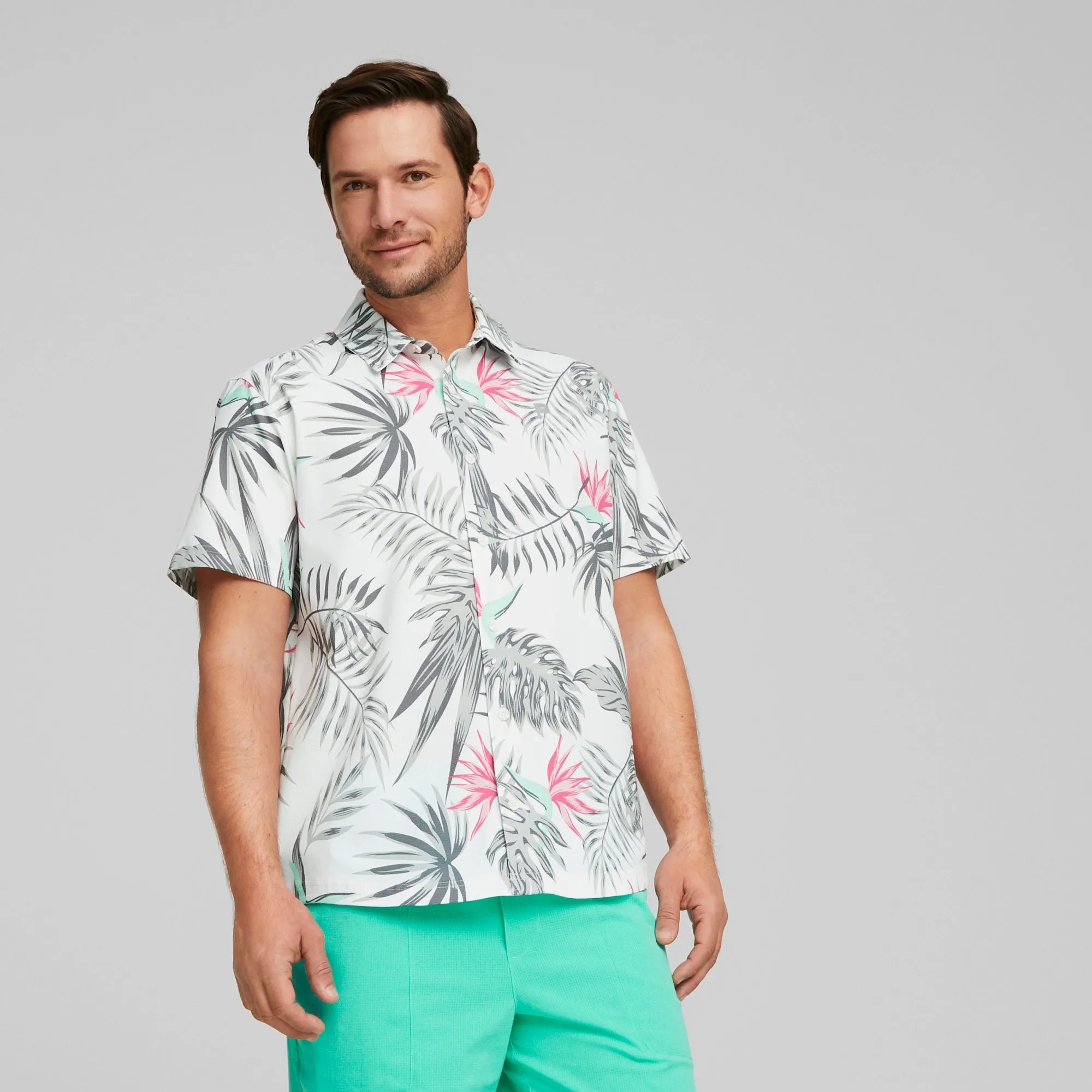 Puma x PTC Paradise Button Down Golf Shirt