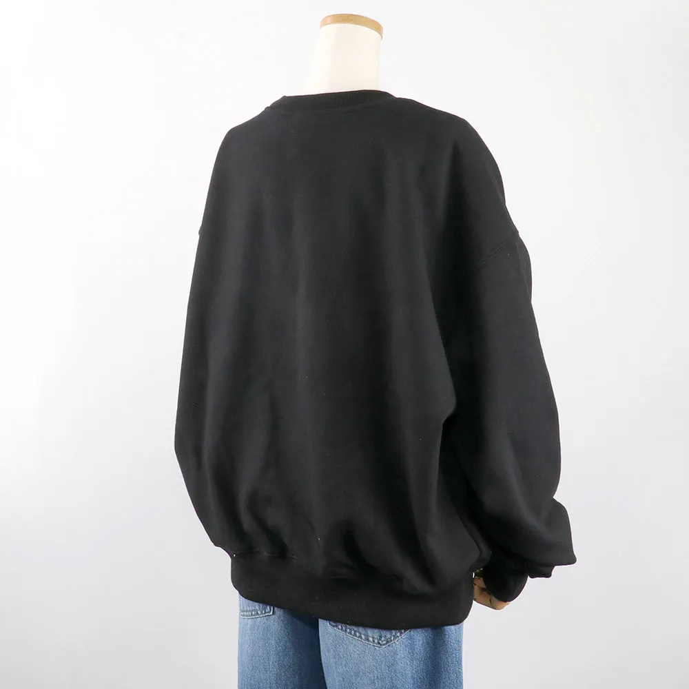 RONRON  |Rib Street Style U-Neck Long Sleeves Plain