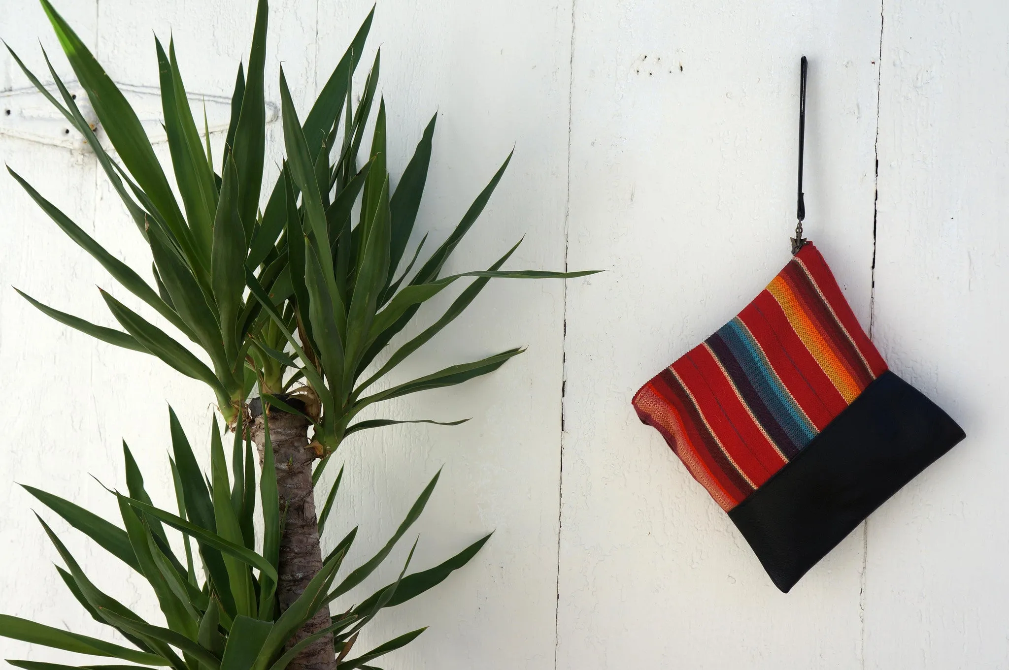 Rosarito Clutch in Black Leather