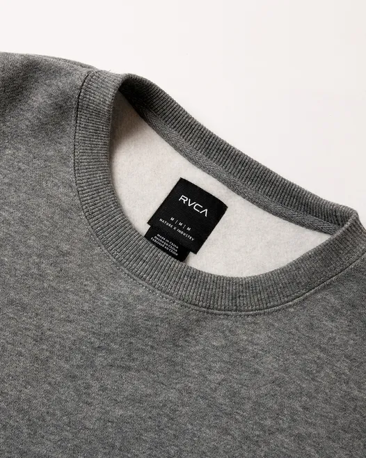 RVCA  |Crew Neck Long Sleeves Plain Logo Sweatshirts