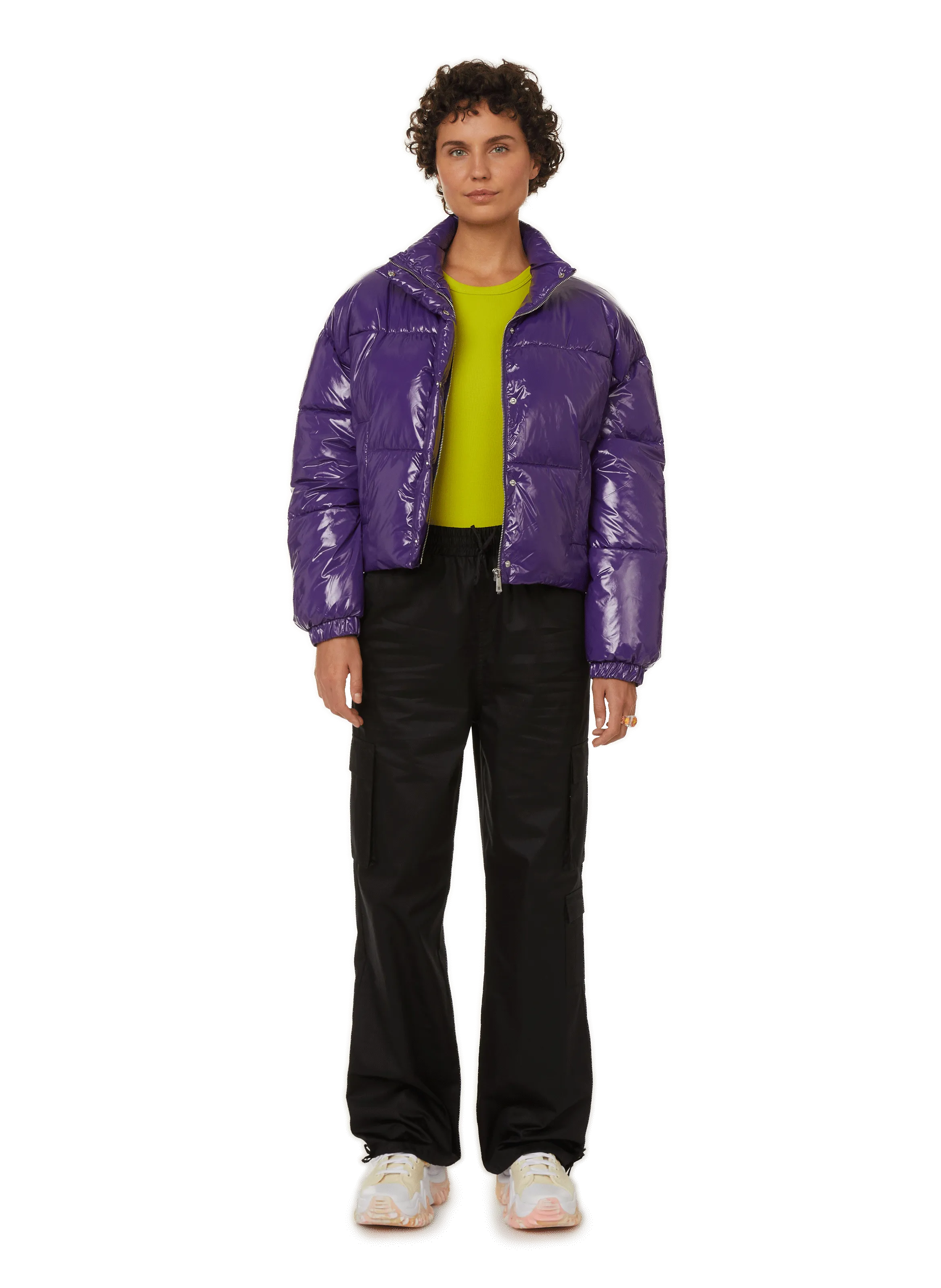 Saison 1865  Patent padded jacket - Purple