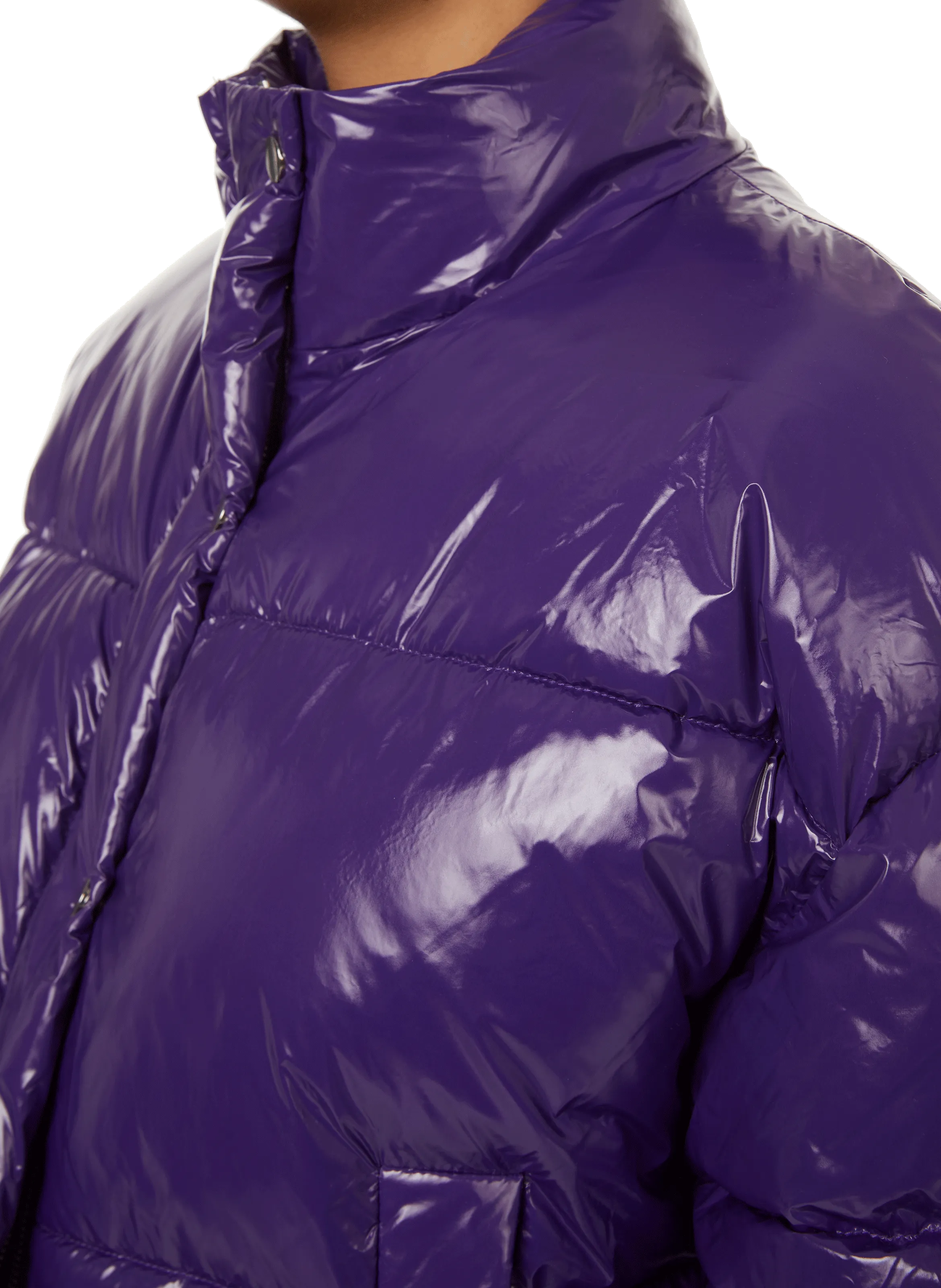 Saison 1865  Patent padded jacket - Purple