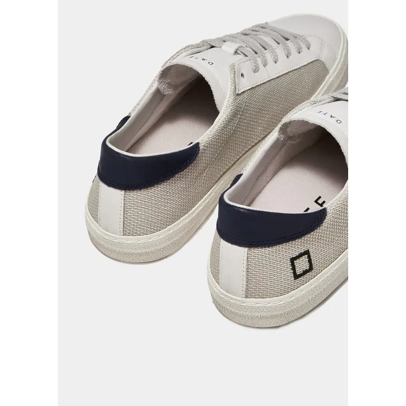 Scarpe D.A.T.E.  -  HILL LOW ARGEGNO WHITE-BLUE - UOMO - D.A.T.E. - Tempus Doni