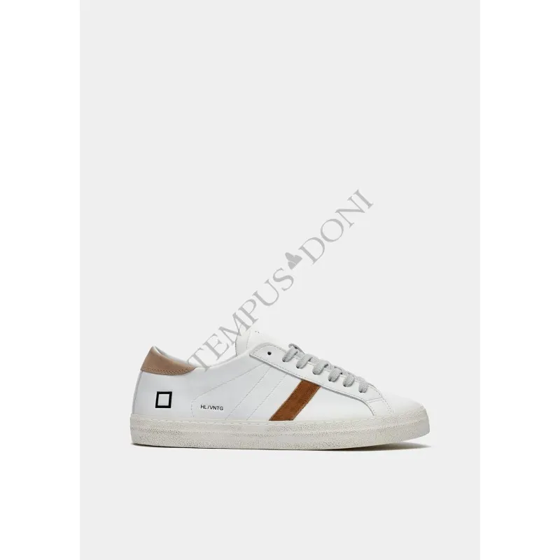 Scarpe D.A.T.E - HILL LOW VINTAGE CALF WHITE-BEIGE - UOMO - D.A.T.E. - Tempus Doni