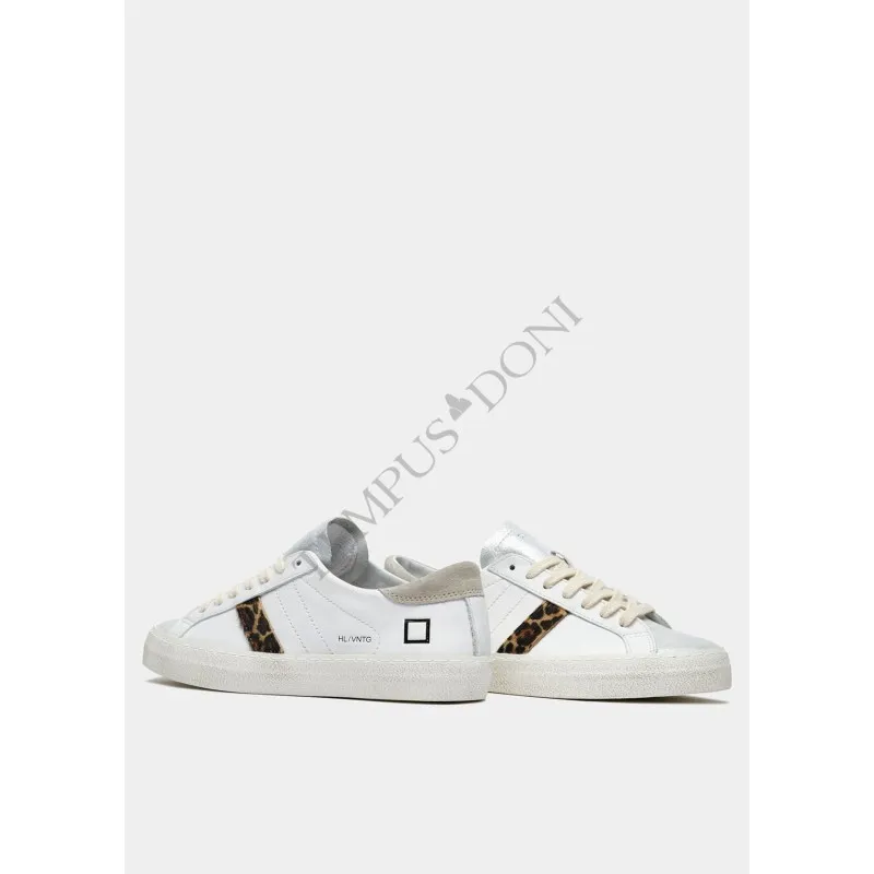 Scarpe D.A.T.E - HILL LOW VINTAGE CALF WHITE-LEOPARD - DONNA - D.A.T.E. - Tempus Doni