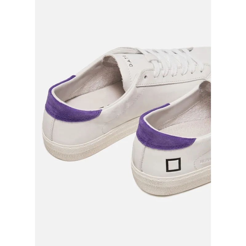 Scarpe D.A.T.E.  - HILL LOW VINTAGE CALF WHITE-PURPLE - DONNA - D.A.T.E. - Tempus Doni