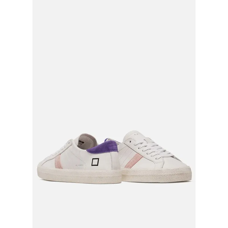 Scarpe D.A.T.E.  - HILL LOW VINTAGE CALF WHITE-PURPLE - DONNA - D.A.T.E. - Tempus Doni