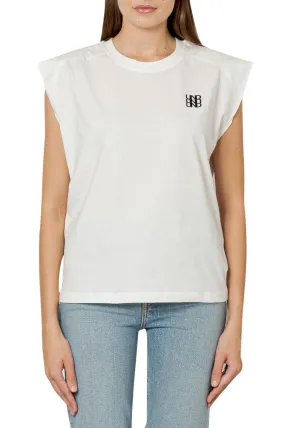 Sleeveless t-shirt with logo