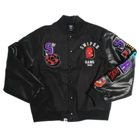 Sniper Gang Varsity Jacket Jacket (Black)