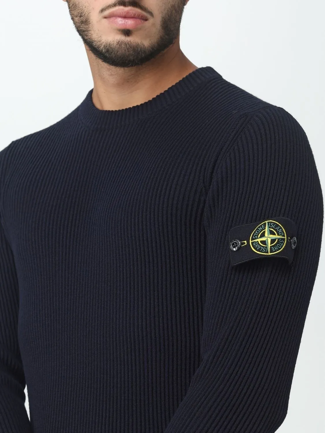 STONE ISLAND  |Crew Neck Pullovers Wool Street Style Long Sleeves Plain