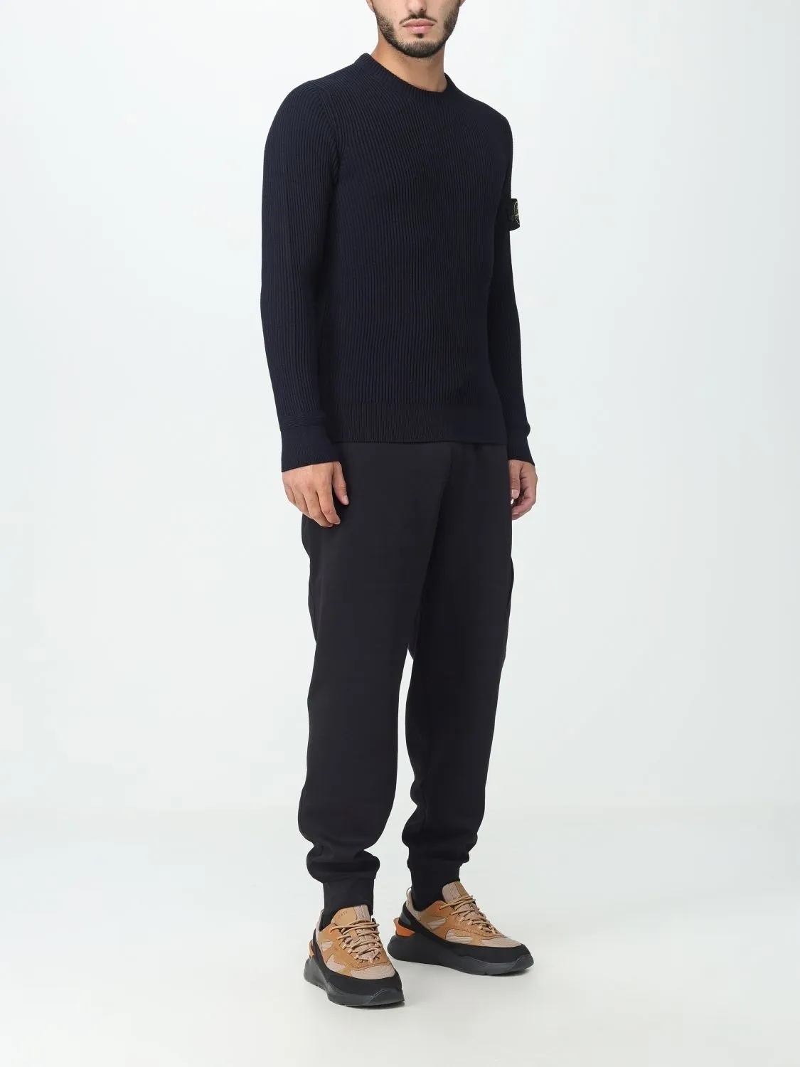 STONE ISLAND  |Crew Neck Pullovers Wool Street Style Long Sleeves Plain