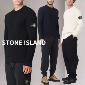 STONE ISLAND  |Crew Neck Pullovers Wool Street Style Long Sleeves Plain