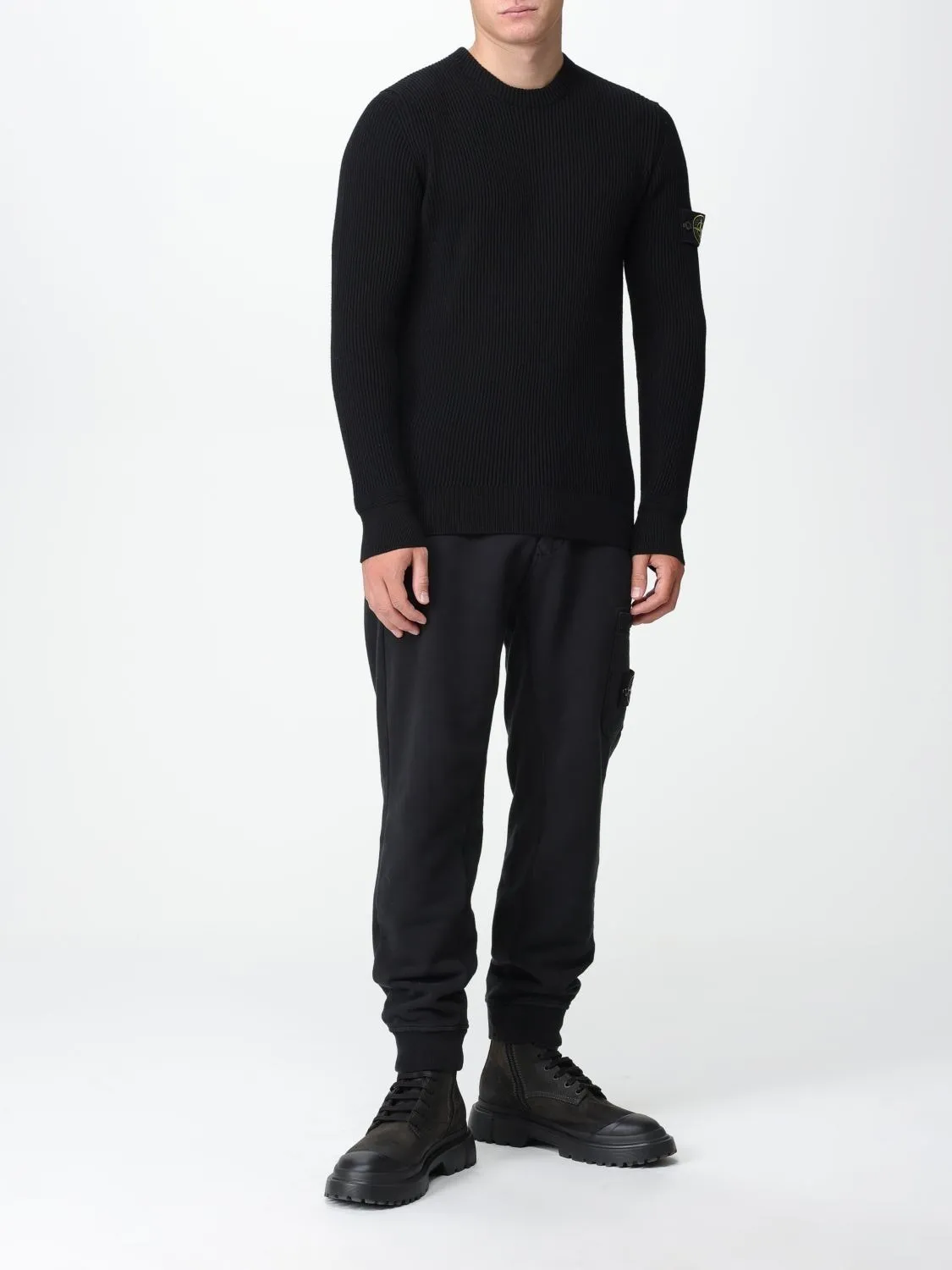 STONE ISLAND  |Crew Neck Pullovers Wool Street Style Long Sleeves Plain