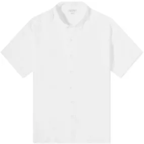 Sunspel Linen Short Sleeve ShirtWhite