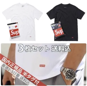 Supreme  |Crew Neck Unisex Street Style Collaboration Plain Cotton