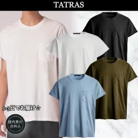 TATRAS  |Crew Neck Unisex Street Style Plain Cotton Short Sleeves