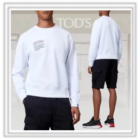 TOD'S  |Crew Neck Street Style Long Sleeves Plain Cotton