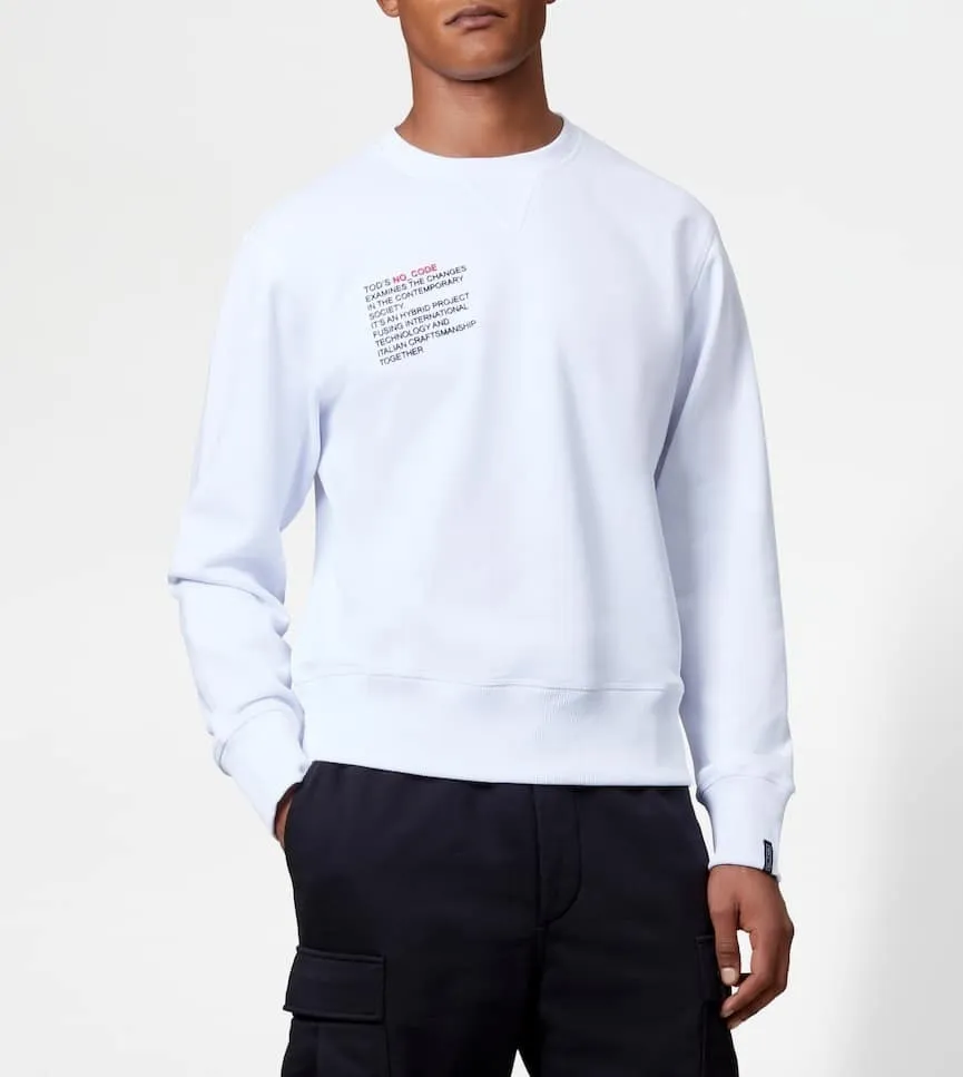 TOD'S  |Crew Neck Street Style Long Sleeves Plain Cotton