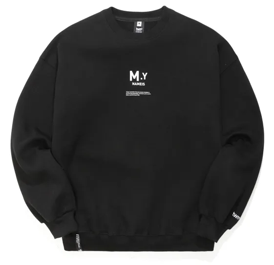 TWN  |Crew Neck Pullovers Unisex Street Style Long Sleeves Cotton