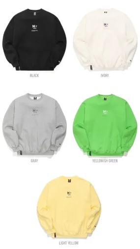 TWN  |Crew Neck Pullovers Unisex Street Style Long Sleeves Cotton