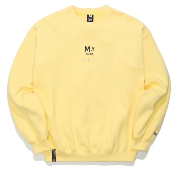 TWN  |Crew Neck Pullovers Unisex Street Style Long Sleeves Cotton