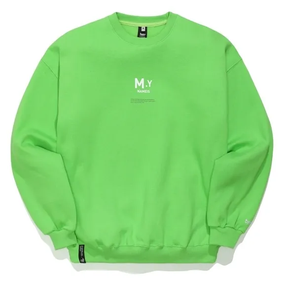 TWN  |Crew Neck Pullovers Unisex Street Style Long Sleeves Cotton