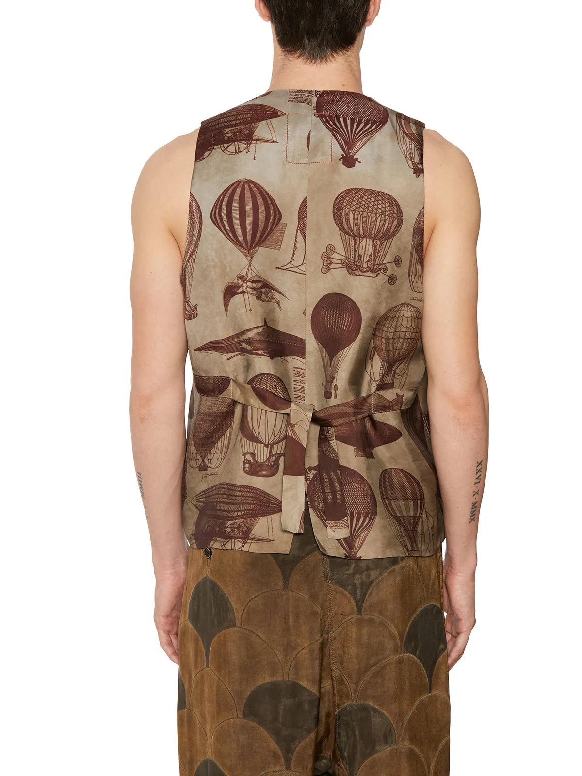 Uma Wang Graphic Printed Buttoned Gilet