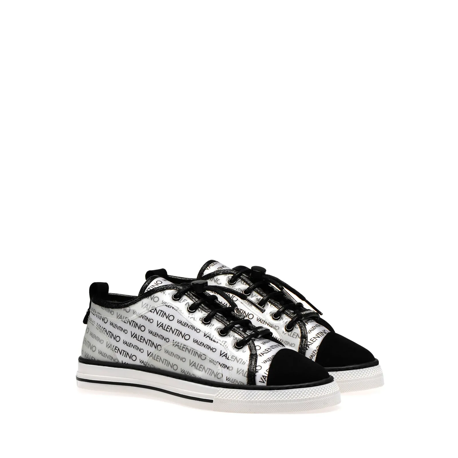 VALENTINO Flat Sneaker in white fabric