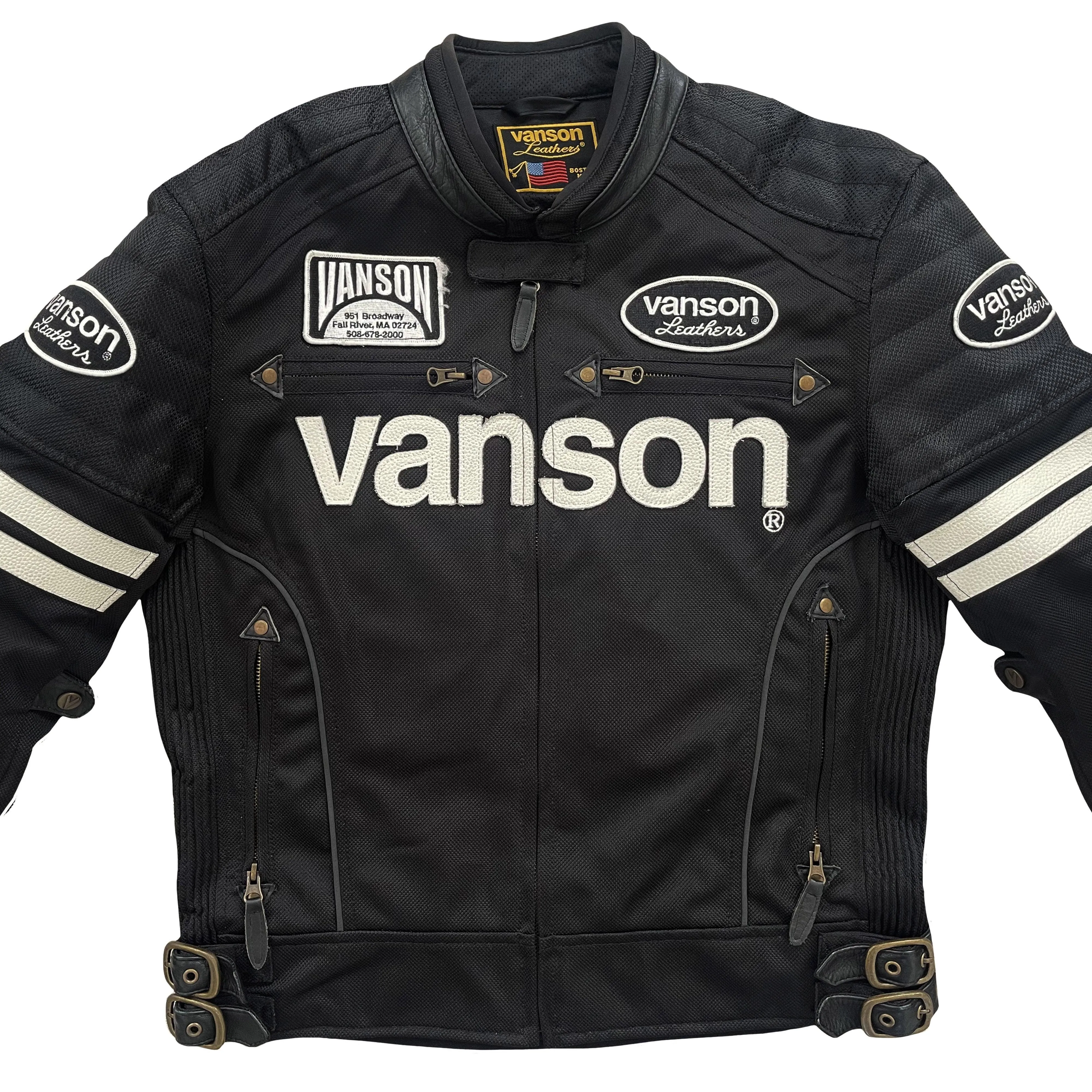 Vanson Leathers Motorcycle Mesh Racer Jacket