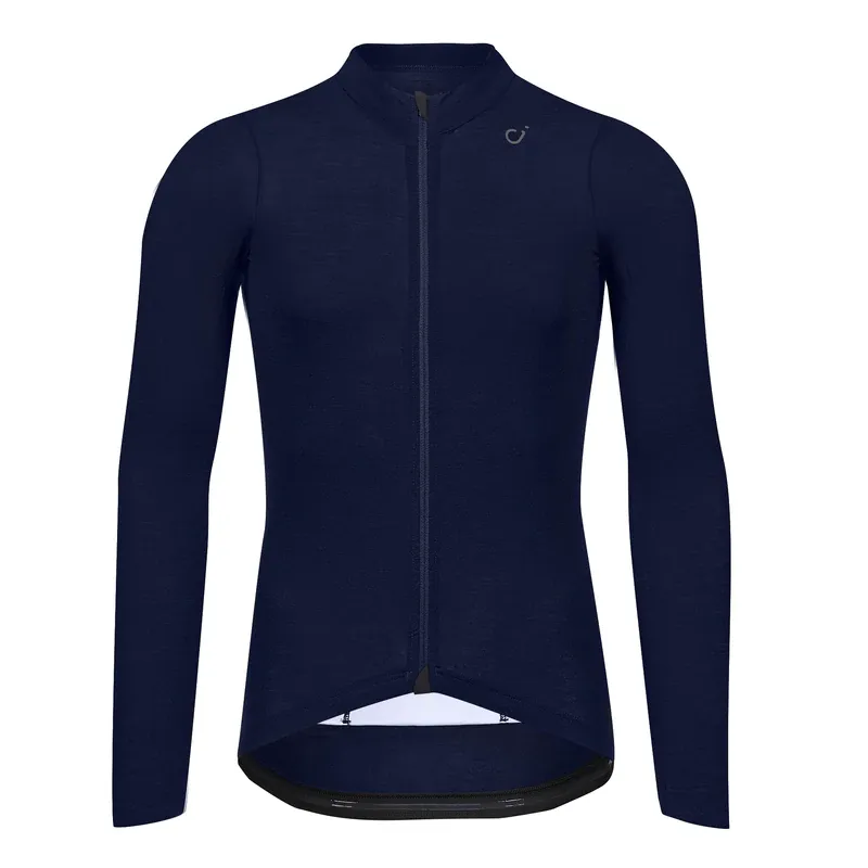 VELOCIO MENS JERSEY CONCEPT MERINO LONG SLEEVE NAVY