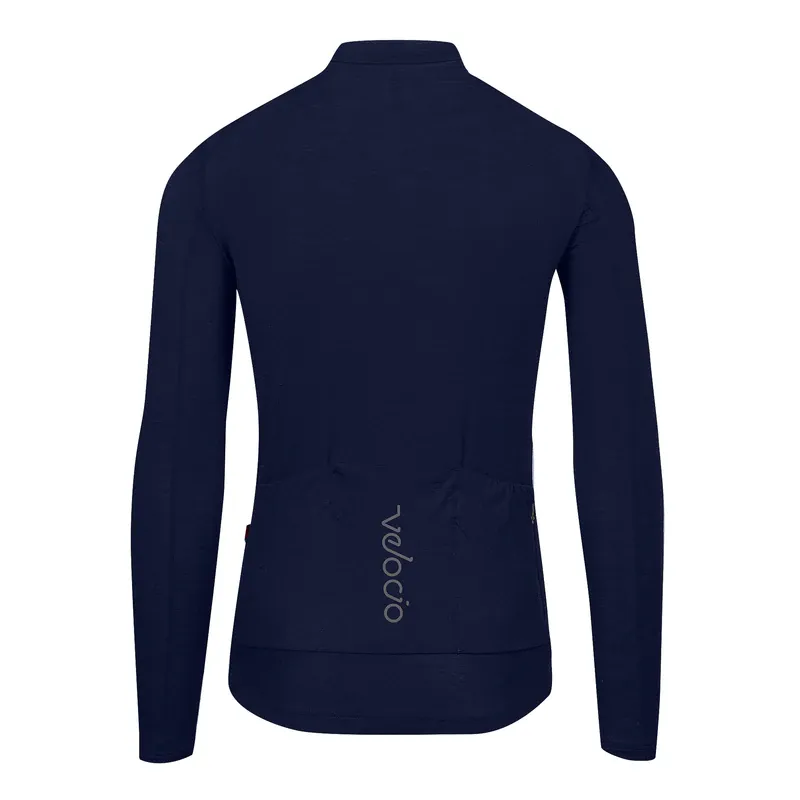 VELOCIO MENS JERSEY CONCEPT MERINO LONG SLEEVE NAVY