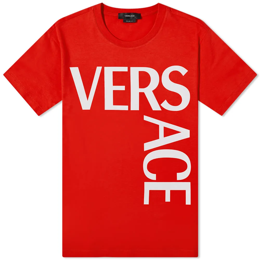 Versace Macro Logo T-ShirtRed & White