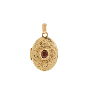 Vintage Garnet Bonfire Locket