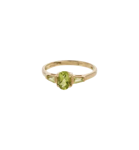 Vintage Peridot Spring Sparkle Ring