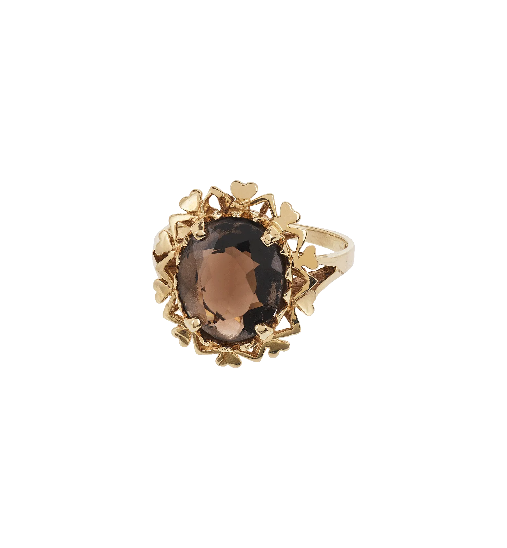 Vintage Smokey Quartz Dusky Allure Ring