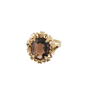 Vintage Smokey Quartz Dusky Allure Ring