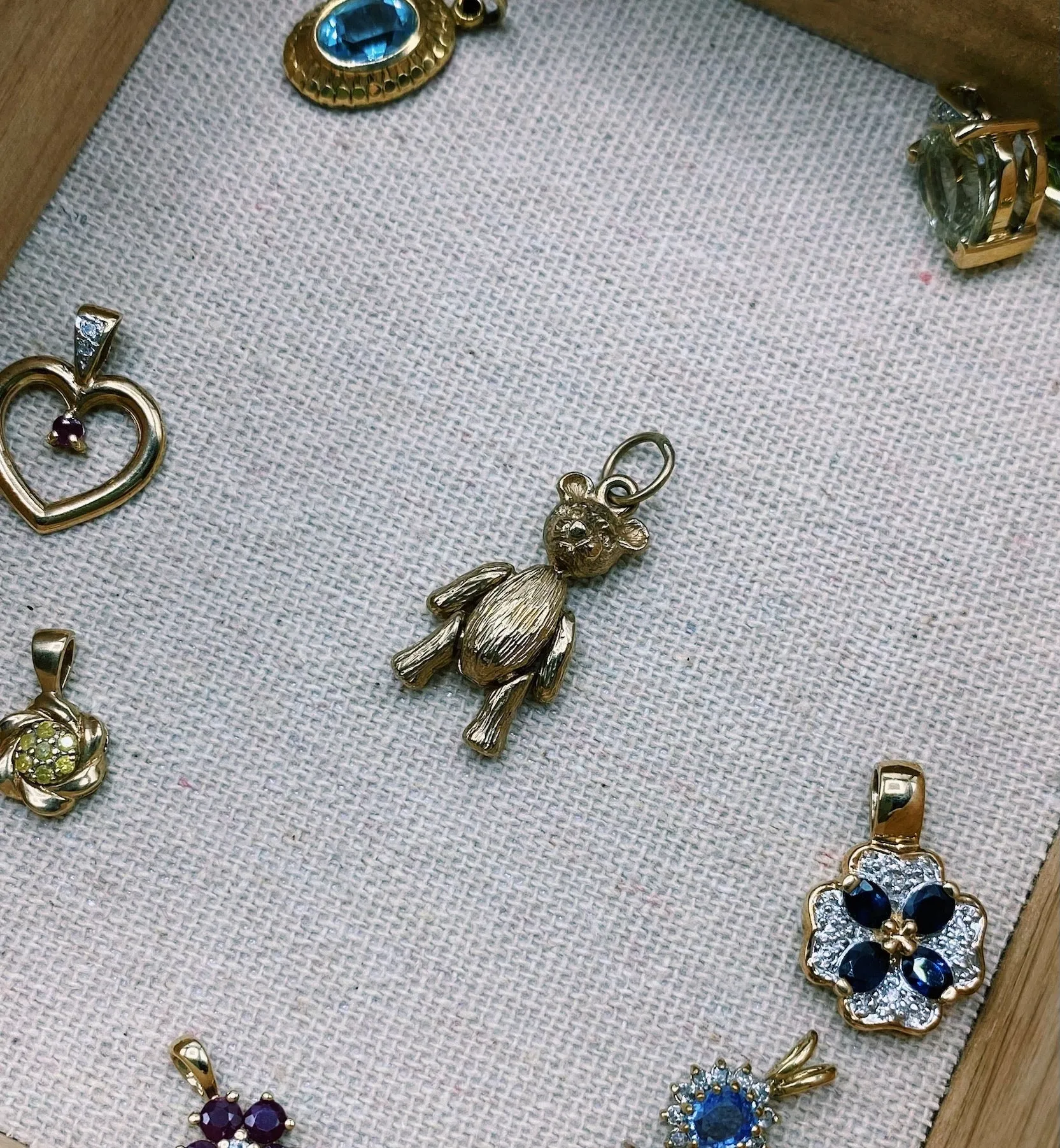 Vintage Teddy Bear Charm