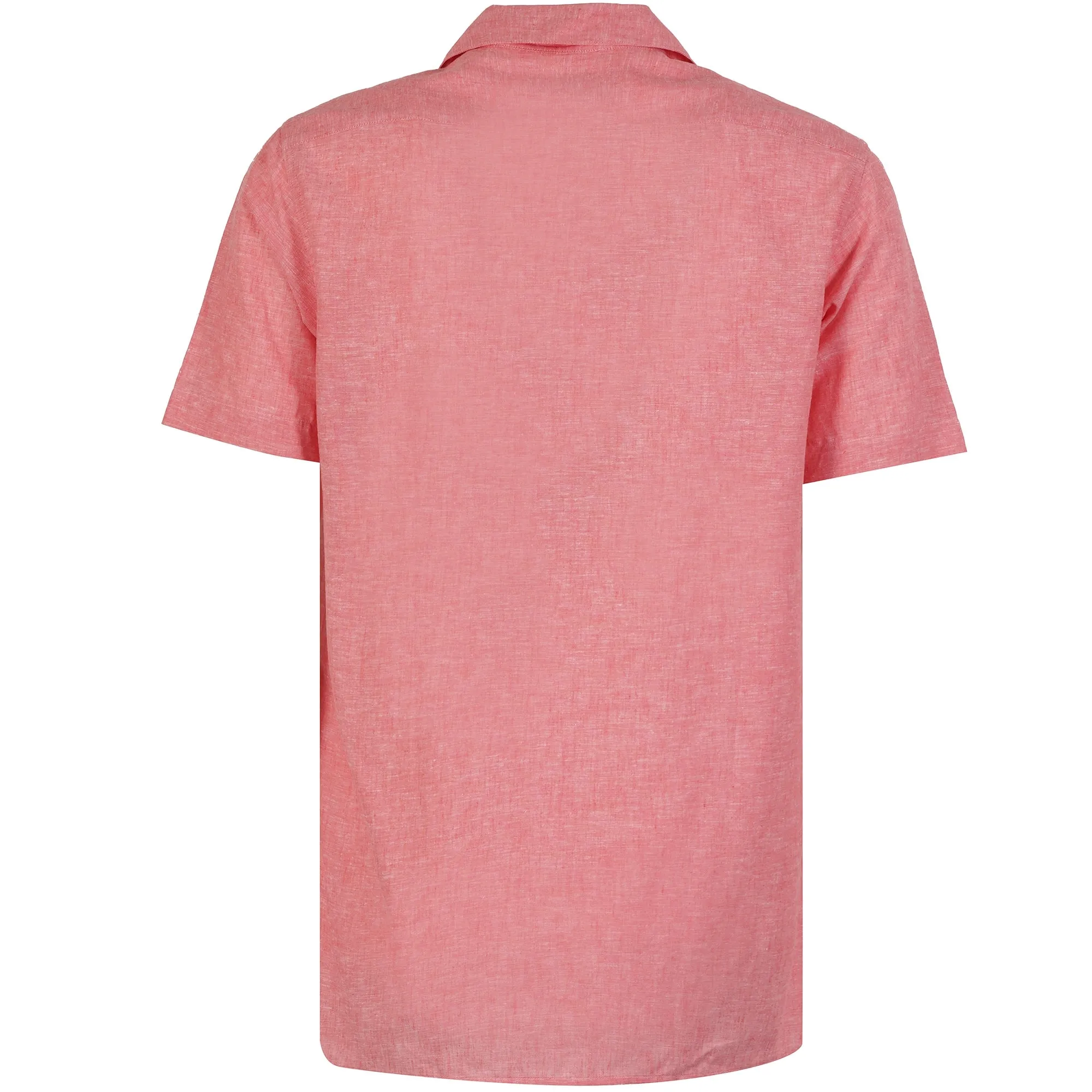 Viyella Short Sleeve Linen Shirt - Raspberry