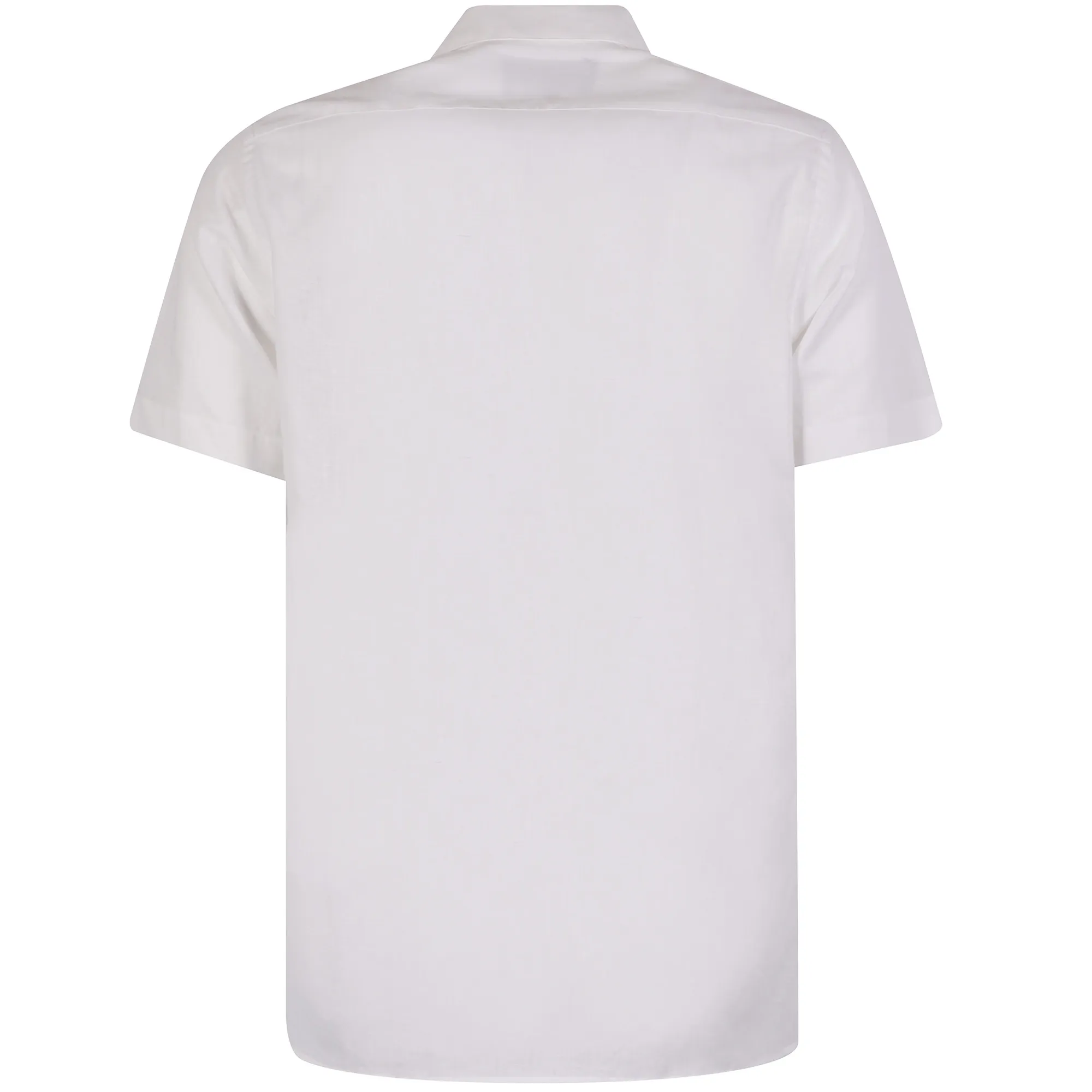 Viyella Short Sleeve Linen Shirt - White