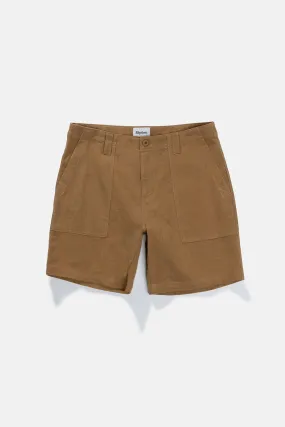 Worn Path Textured Linen Short Cedar