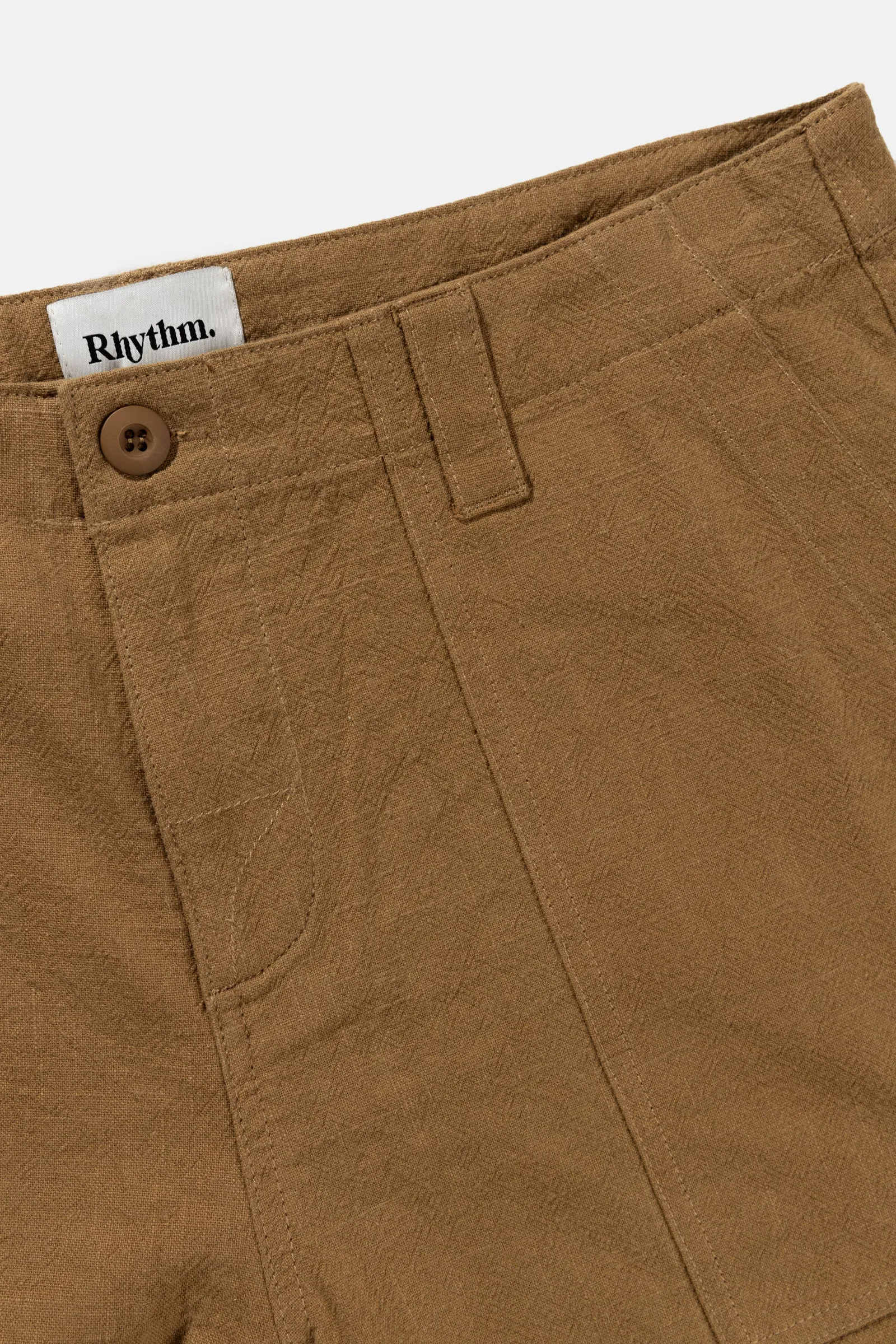 Worn Path Textured Linen Short Cedar