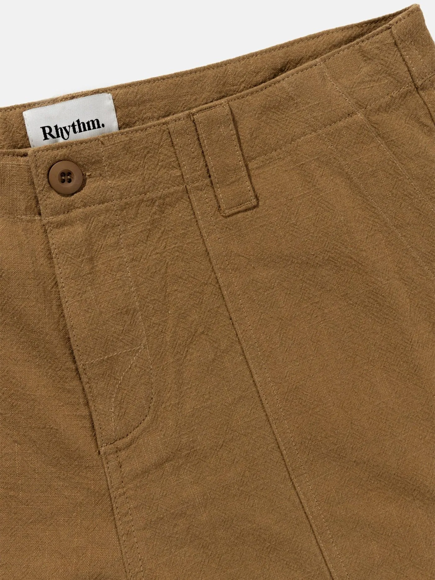 Worn Path Textured Linen Shorts