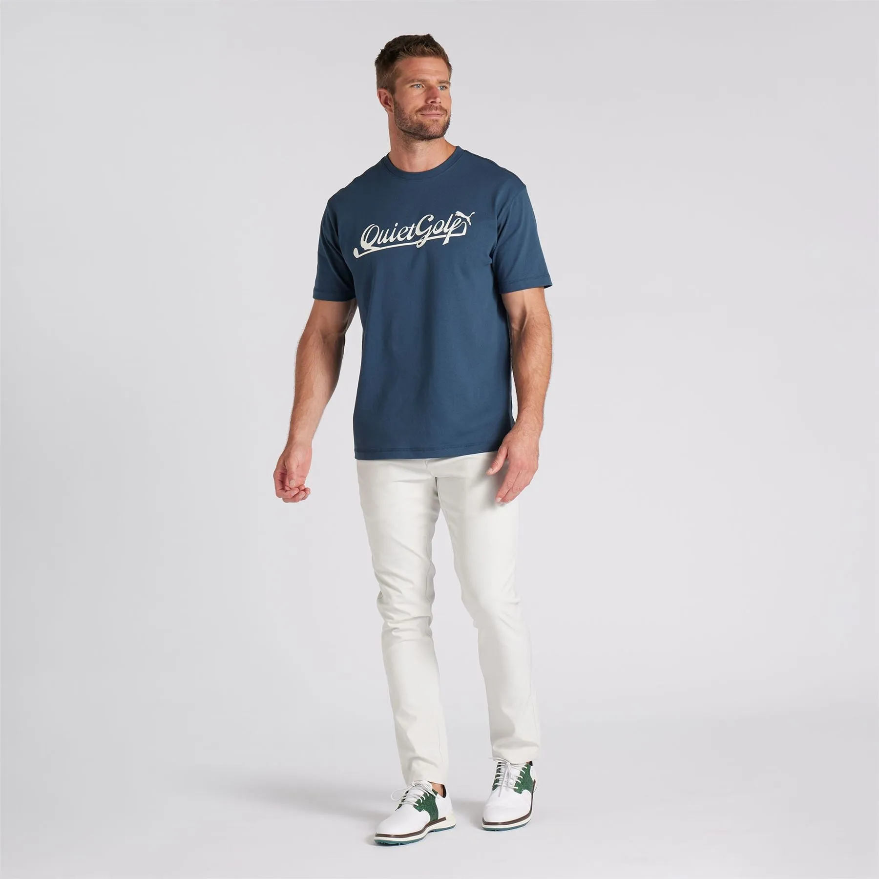 x QGC Script Graphic T-Shirt Navy - SS24