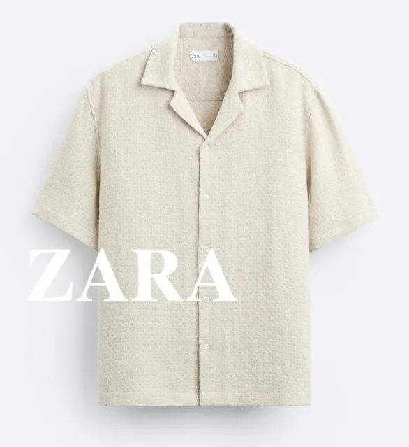 ZARA  |Linen Short Sleeves Shirts